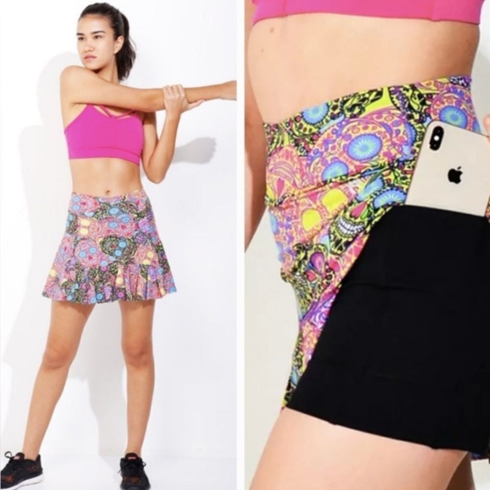 Dona Jo Sugar Skull Esqueleto Athletic Tennis Golf Skort, size 28